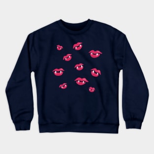 Vampire Lips Pattern Crewneck Sweatshirt